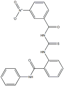 2-({[(3-nitrobenzoyl)amino]carbothioyl}amino)-N-phenylbenzamide Struktur