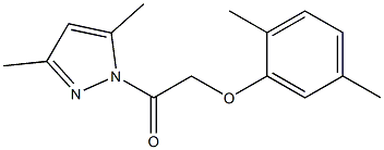 2-(2,5-dimethylphenoxy)-1-(3,5-dimethyl-1H-pyrazol-1-yl)-1-ethanone Struktur