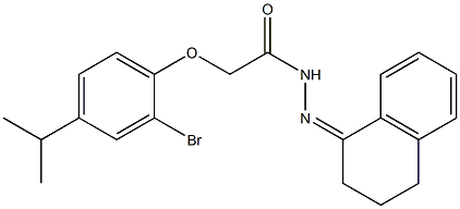 2-(2-bromo-4-isopropylphenoxy)-N'-[3,4-dihydro-1(2H)-naphthalenylidene]acetohydrazide Struktur