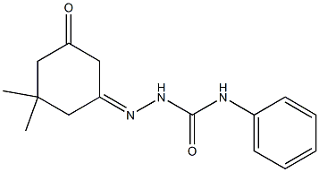 2-(3,3-dimethyl-5-oxocyclohexylidene)-N-phenyl-1-hydrazinecarboxamide Struktur