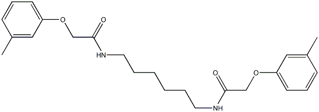 2-(3-methylphenoxy)-N-(6-{[2-(3-methylphenoxy)acetyl]amino}hexyl)acetamide Struktur