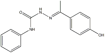 2-[(E)-1-(4-hydroxyphenyl)ethylidene]-N-phenyl-1-hydrazinecarboxamide Struktur