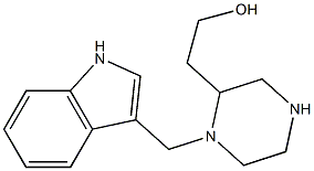 2-[1-(1H-indol-3-ylmethyl)-2-piperazinyl]-1-ethanol Struktur