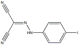 2-[2-(4-iodophenyl)hydrazono]malononitrile Struktur