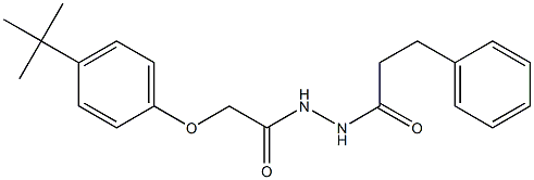 2-[4-(tert-butyl)phenoxy]-N'-(3-phenylpropanoyl)acetohydrazide Struktur