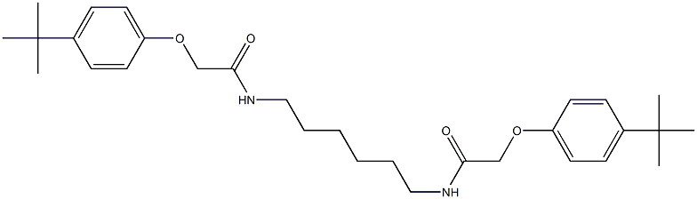 2-[4-(tert-butyl)phenoxy]-N-[6-({2-[4-(tert-butyl)phenoxy]acetyl}amino)hexyl]acetamide Struktur