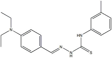 2-{(E)-[4-(diethylamino)phenyl]methylidene}-N-(3-methylphenyl)-1-hydrazinecarbothioamide Struktur