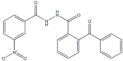 2-benzoyl-N'-(3-nitrobenzoyl)benzohydrazide Struktur