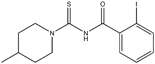 2-iodo-N-[(4-methyl-1-piperidinyl)carbothioyl]benzamide Struktur