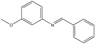 N-(3-methoxyphenyl)-N-[(E)-phenylmethylidene]amine Struktur