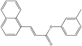 3-methylphenyl (E)-3-(1-naphthyl)-2-propenoate Struktur