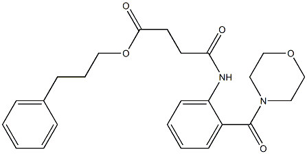 3-phenylpropyl 4-[2-(4-morpholinylcarbonyl)anilino]-4-oxobutanoate Struktur