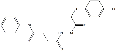 4-{2-[2-(4-bromophenoxy)acetyl]hydrazino}-4-oxo-N-phenylbutanamide Struktur