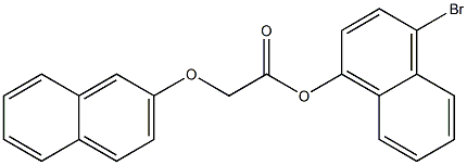 4-bromo-1-naphthyl 2-(2-naphthyloxy)acetate Struktur