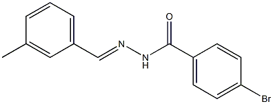 4-bromo-N'-[(E)-(3-methylphenyl)methylidene]benzohydrazide Struktur