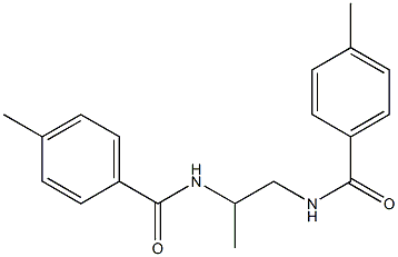 4-methyl-N-{1-methyl-2-[(4-methylbenzoyl)amino]ethyl}benzamide Struktur