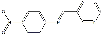 N-(4-nitrophenyl)-N-[(E)-3-pyridinylmethylidene]amine Struktur