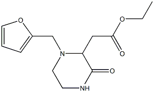 ethyl 2-[1-(2-furylmethyl)-3-oxo-2-piperazinyl]acetate Struktur