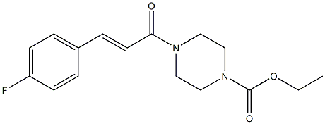 ethyl 4-[(E)-3-(4-fluorophenyl)-2-propenoyl]-1-piperazinecarboxylate Struktur