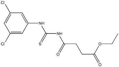 ethyl 4-{[(3,5-dichloroanilino)carbothioyl]amino}-4-oxobutanoate Struktur