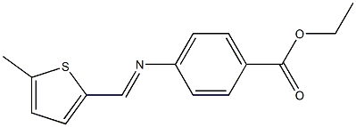 ethyl 4-{[(E)-(5-methyl-2-thienyl)methylidene]amino}benzoate Struktur