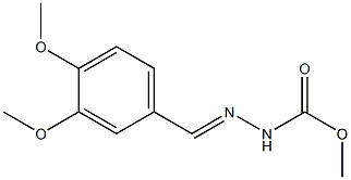 methyl 2-[(E)-(3,4-dimethoxyphenyl)methylidene]-1-hydrazinecarboxylate Struktur