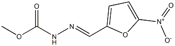 methyl 2-[(E)-(5-nitro-2-furyl)methylidene]-1-hydrazinecarboxylate Struktur