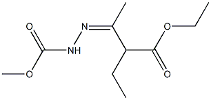 methyl 2-[(Z)-2-(ethoxycarbonyl)-1-methylbutylidene]-1-hydrazinecarboxylate Struktur