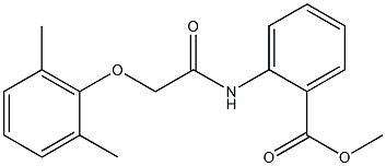 methyl 2-{[2-(2,6-dimethylphenoxy)acetyl]amino}benzoate Struktur