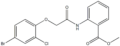 methyl 2-{[2-(4-bromo-2-chlorophenoxy)acetyl]amino}benzoate Struktur