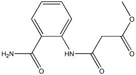 methyl 3-[2-(aminocarbonyl)anilino]-3-oxopropanoate Struktur