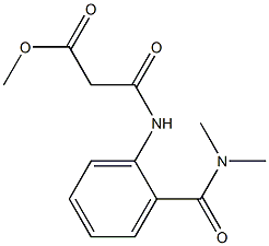 methyl 3-{2-[(dimethylamino)carbonyl]anilino}-3-oxopropanoate Struktur