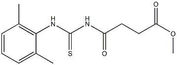 methyl 4-{[(2,6-dimethylanilino)carbothioyl]amino}-4-oxobutanoate Struktur