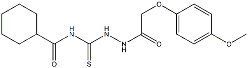 N-({2-[2-(4-methoxyphenoxy)acetyl]hydrazino}carbothioyl)cyclohexanecarboxamide Struktur