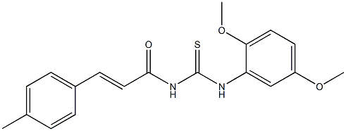 N-(2,5-dimethoxyphenyl)-N'-[(E)-3-(4-methylphenyl)-2-propenoyl]thiourea Struktur