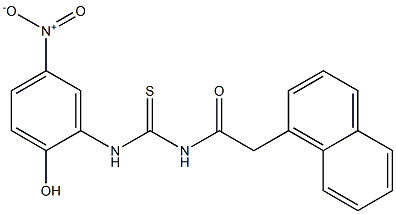 N-(2-hydroxy-5-nitrophenyl)-N'-[2-(1-naphthyl)acetyl]thiourea Struktur