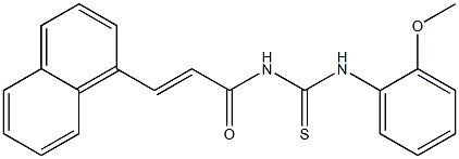 N-(2-methoxyphenyl)-N'-[(E)-3-(1-naphthyl)-2-propenoyl]thiourea Struktur