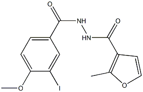 N'-(3-iodo-4-methoxybenzoyl)-2-methyl-3-furohydrazide Struktur