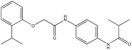 N-(4-{[2-(2-isopropylphenoxy)acetyl]amino}phenyl)-2-methylpropanamide Struktur