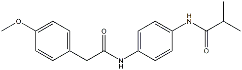 N-(4-{[2-(4-methoxyphenyl)acetyl]amino}phenyl)-2-methylpropanamide Struktur