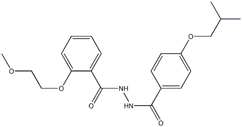 N'-(4-isobutoxybenzoyl)-2-(2-methoxyethoxy)benzohydrazide Struktur