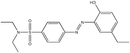 N,N-diethyl-4-[(E)-2-(5-ethyl-2-hydroxyphenyl)diazenyl]benzenesulfonamide Struktur