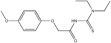 N,N-diethyl-N'-[2-(4-methoxyphenoxy)acetyl]thiourea Struktur