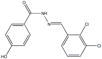 N'-[(E)-(2,3-dichlorophenyl)methylidene]-4-hydroxybenzohydrazide Struktur