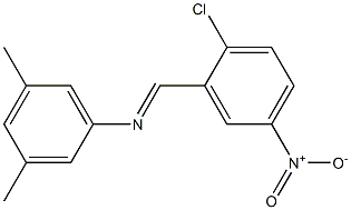 N-[(E)-(2-chloro-5-nitrophenyl)methylidene]-N-(3,5-dimethylphenyl)amine Struktur