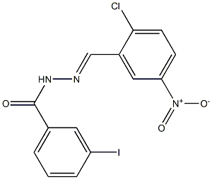 N'-[(E)-(2-chloro-5-nitrophenyl)methylidene]-3-iodobenzohydrazide Struktur