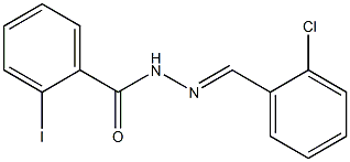 N'-[(E)-(2-chlorophenyl)methylidene]-2-iodobenzohydrazide Struktur