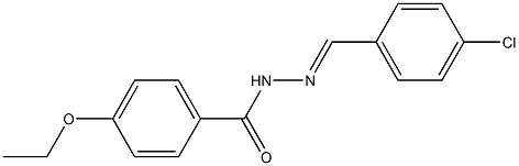 N'-[(E)-(4-chlorophenyl)methylidene]-4-ethoxybenzohydrazide Struktur