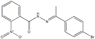 N'-[(E)-1-(4-bromophenyl)ethylidene]-2-nitrobenzohydrazide Struktur