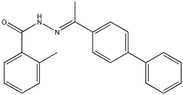 N'-[(E)-1-[1,1'-biphenyl]-4-ylethylidene]-2-methylbenzohydrazide Struktur